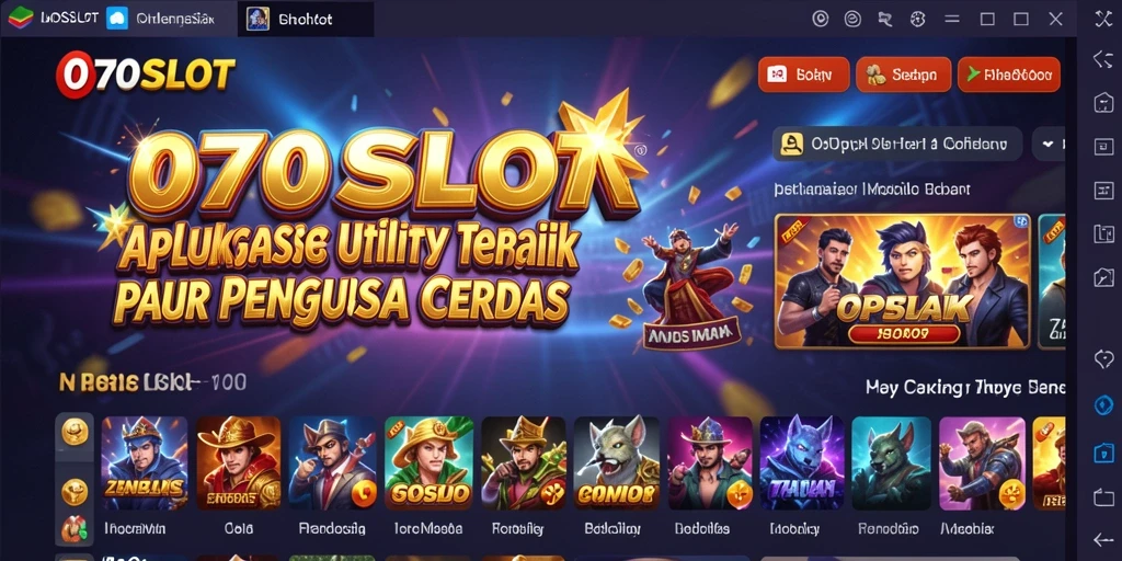 Tampilan antarmuka menarik dari 070SLOT yang memudahkan navigasi.