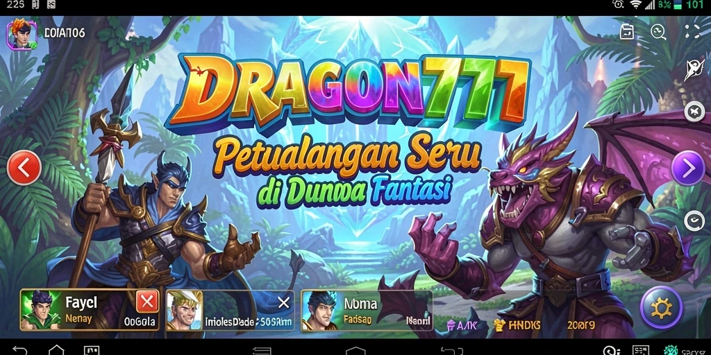 Screenshot gameplay DRAGON777 menampilkan aksi petualangan seru.