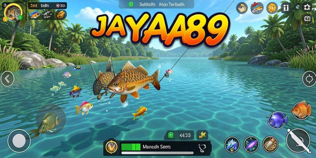 Tampilan gameplay yang menampilkan keseruan memancing di JAYA89.