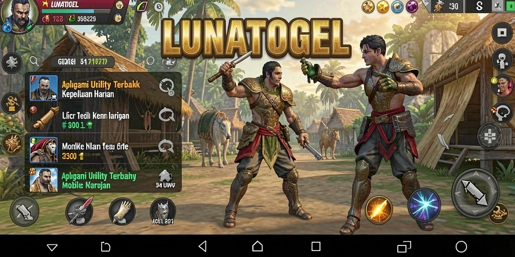 Tampilan antarmuka LUNATOGEL yang intuitif dan menarik.