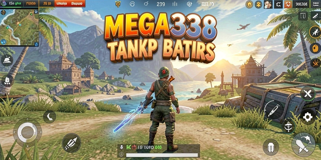 Screenshot gameplay MEGA338 menampilkan keindahan dunia terbuka.