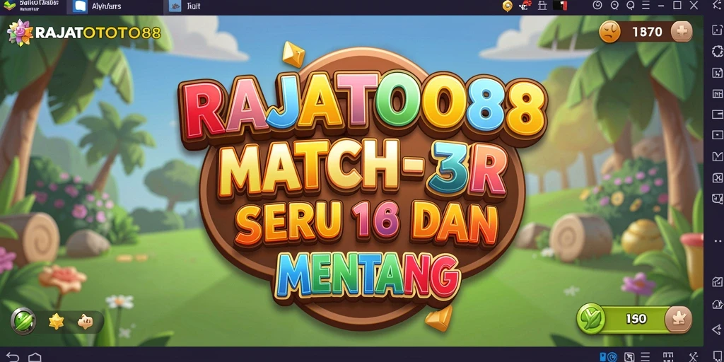 Tampilan menarik gameplay Match-3 di RAJATOTO88.