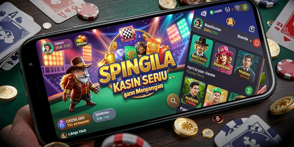 Tampilan menarik dari gameplay SPINGILA di kasino.