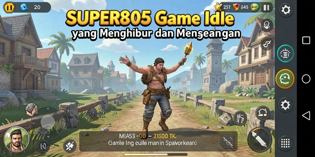 Gameplay menarik dari SUPER805 sebagai game Idle yang seru.